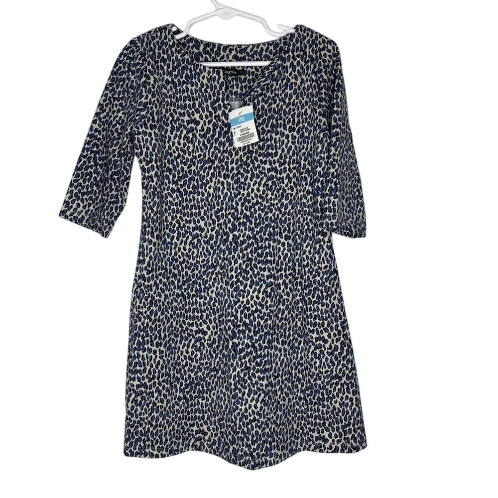 J McLaughlin Girls Leopard Print Shift Dress Size 7 Classic Style